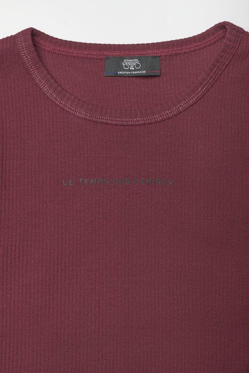 Le Temps Des Cerises Crop Top Virginia Bordeaux