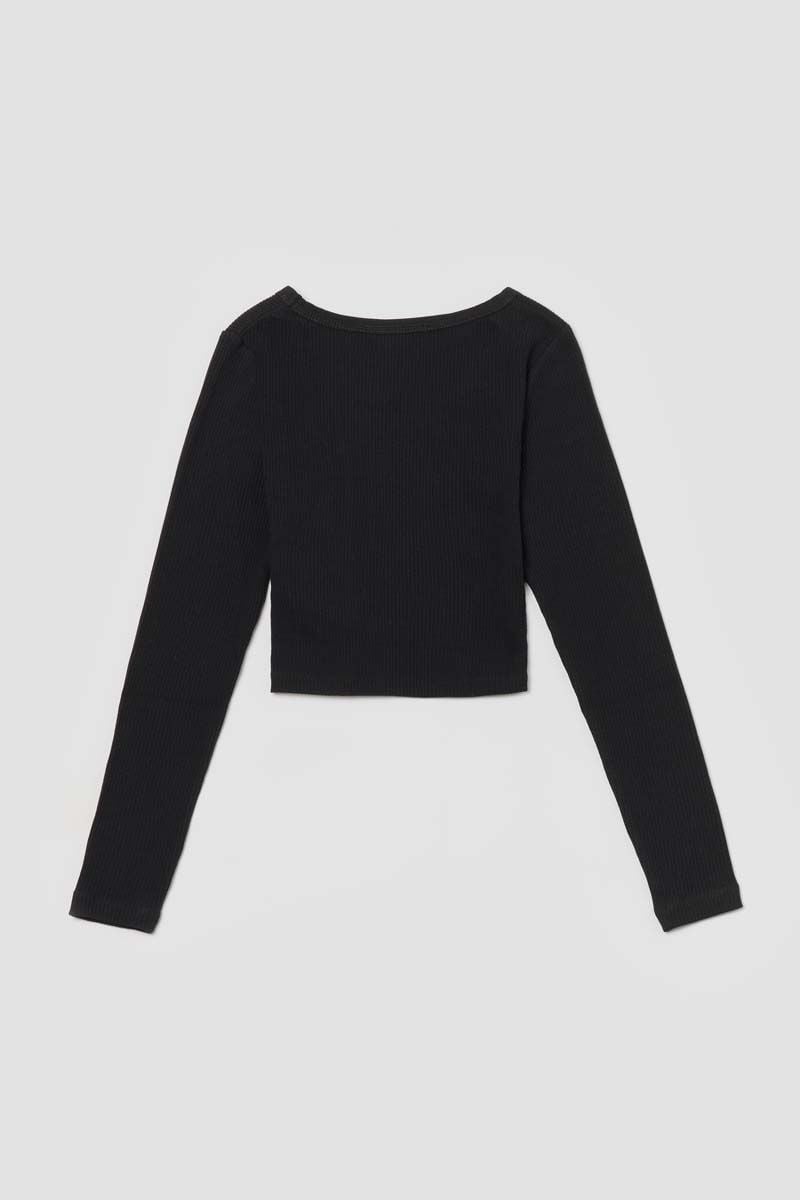 Le Temps Des Cerises Crop Top Virginia Noir