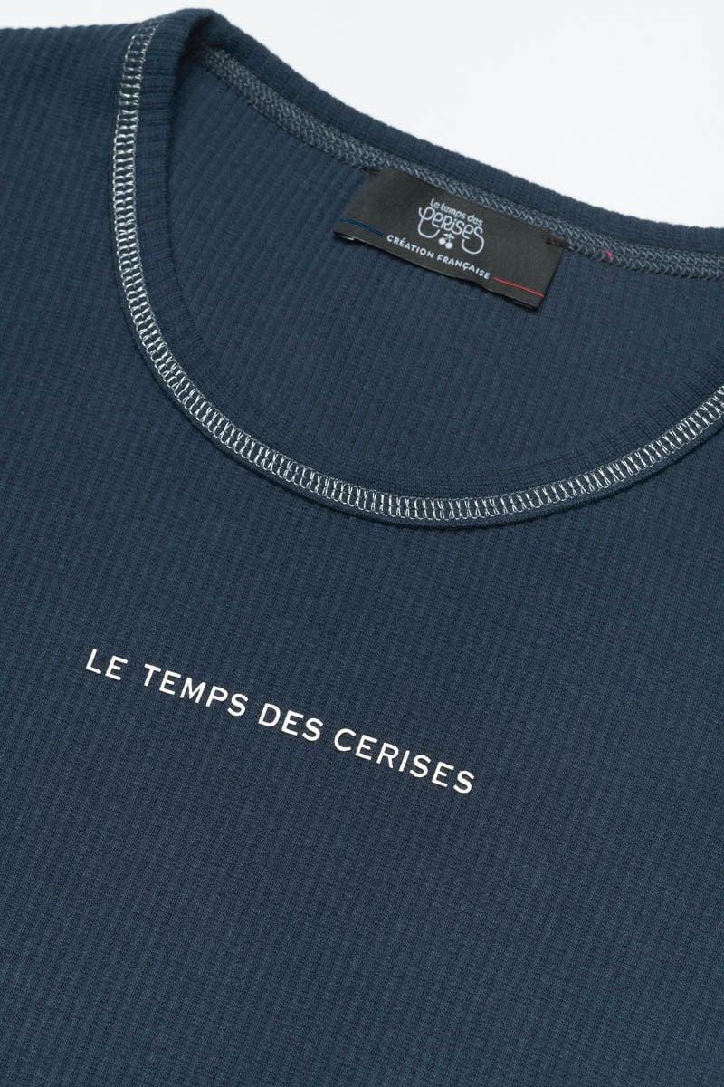 Le Temps Des Cerises Crop Top Yukongi Bleu Marine