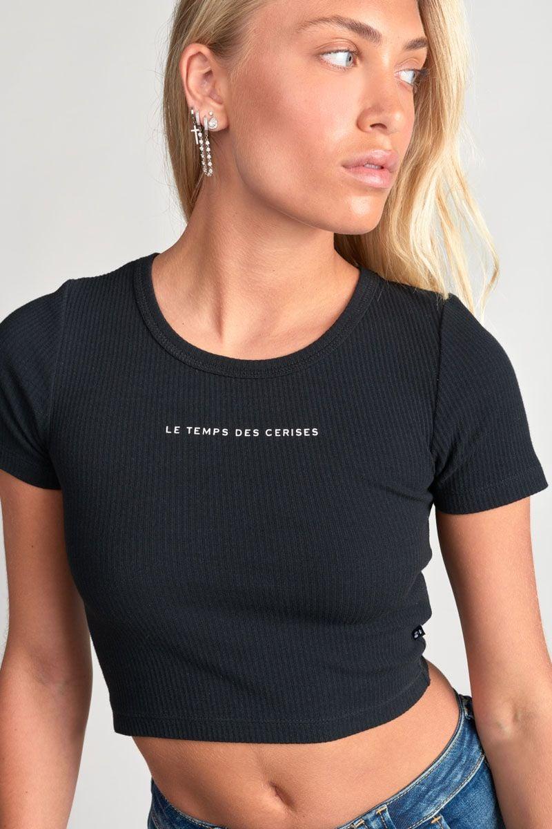 Le Temps Des Cerises Crop Top Yukongi Noir