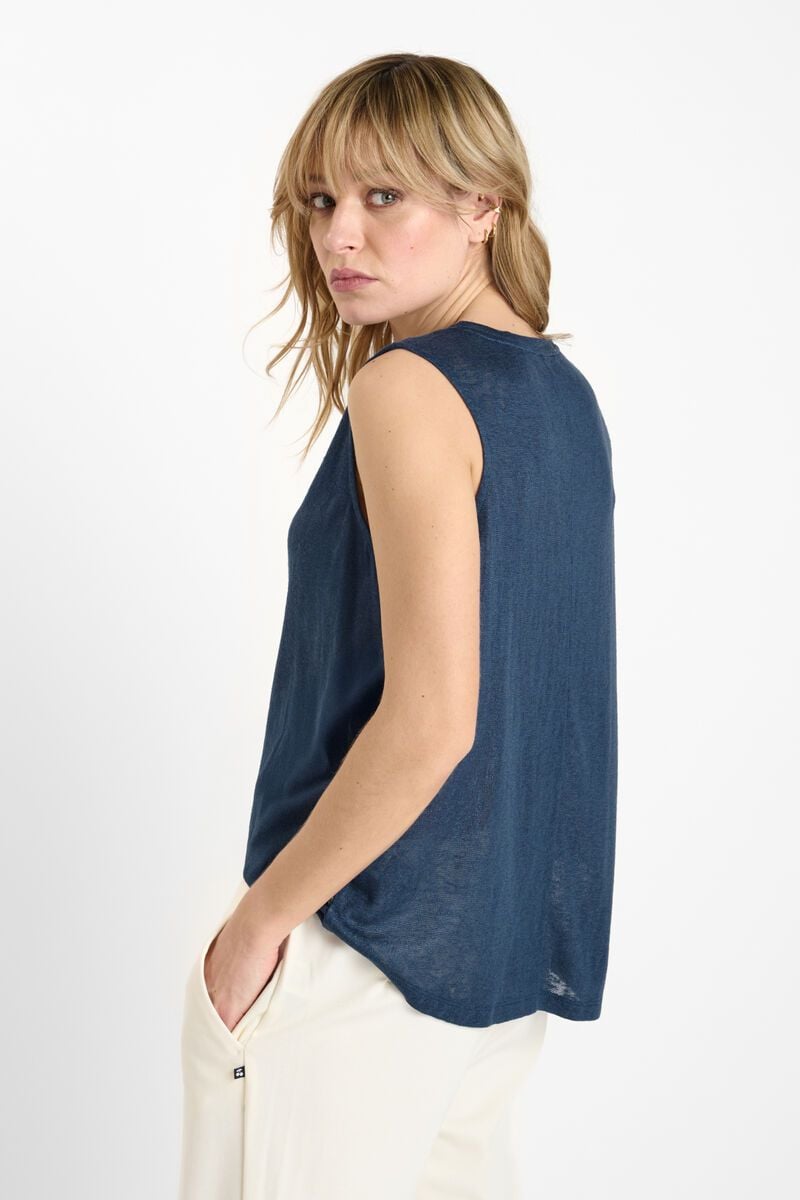 Le Temps Des Cerises Débardeur Garci Bleu Marine