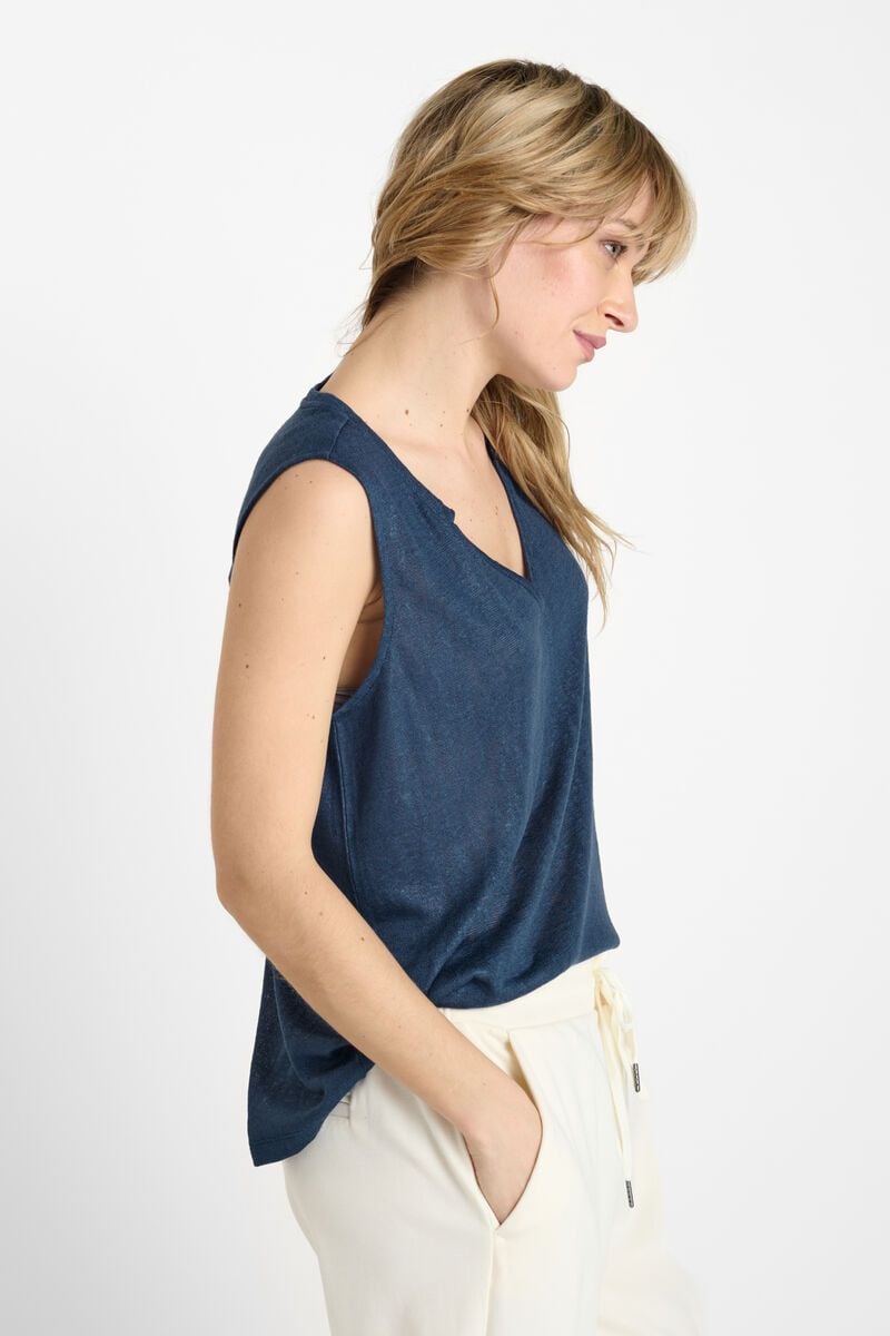 Le Temps Des Cerises Débardeur Garci Bleu Marine