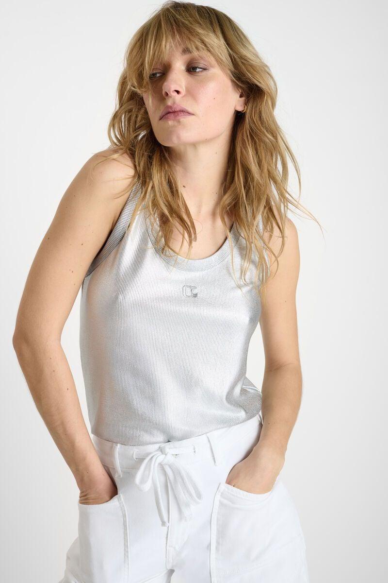 Le Temps Des Cerises Débardeur Miga Argenté