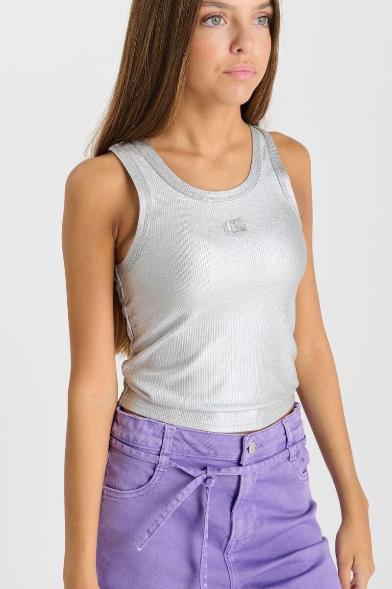 Le Temps Des Cerises Débardeur Migagi Argenté