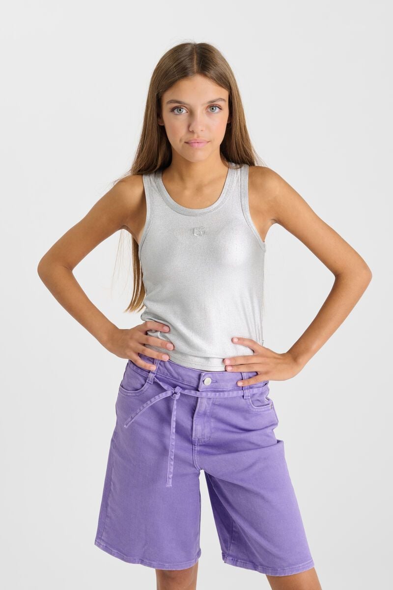 le temps des cerises Débardeur Migagi argenté