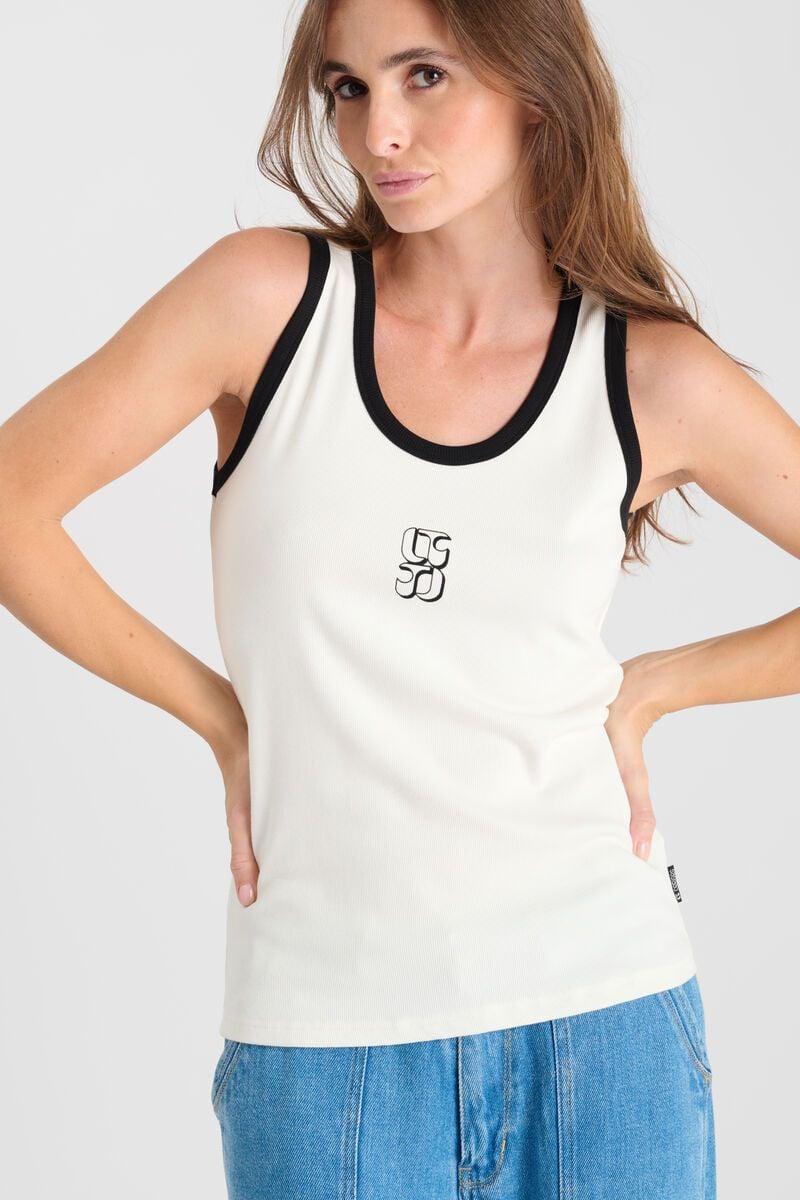 Le Temps Des Cerises Débardeur Rouscas Blanc