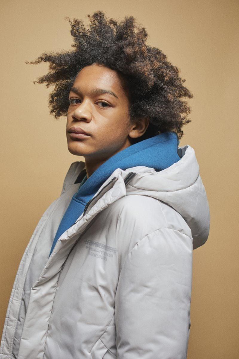 le temps des cerises Doudoune Explorbo gris clair