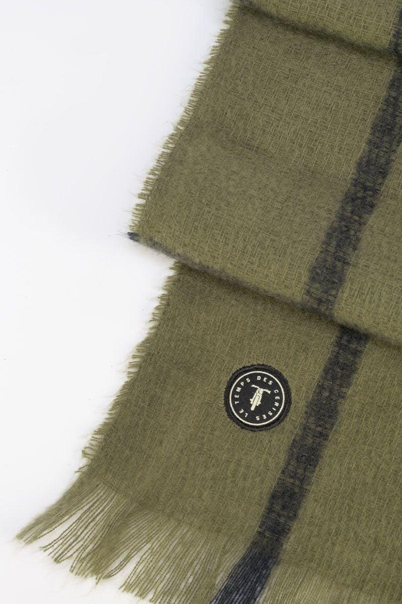 Le Temps Des Cerises Echarpe Edas Kaki à Carreaux