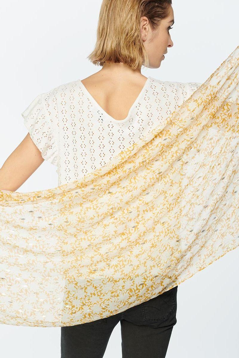 Le Temps Des Cerises Foulard Antes à Motif Fleuri