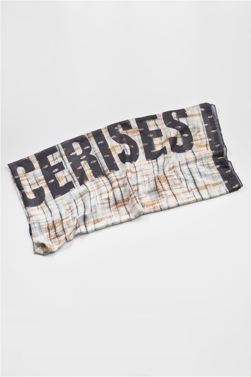 le temps des cerises Foulard Aumay moutarde