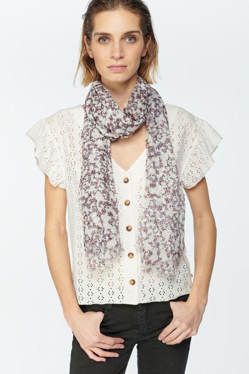 le temps des cerises Foulard Donde à motif fleuri