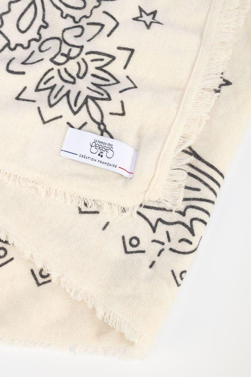 Le Temps Des Cerises Foulard Elisa Crème à Motif