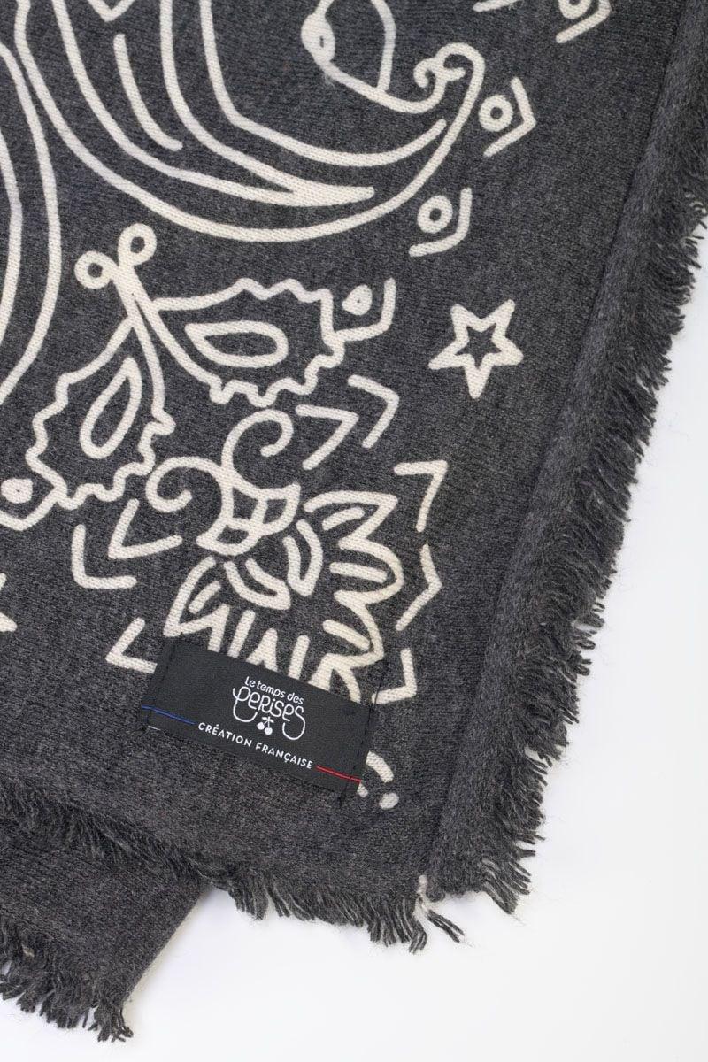 Le Temps Des Cerises Foulard Elisa Noir à Motif