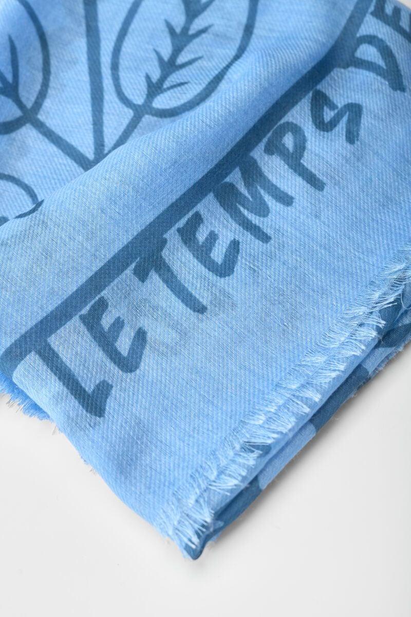 Le Temps Des Cerises Foulard Naive Bleu à Motif