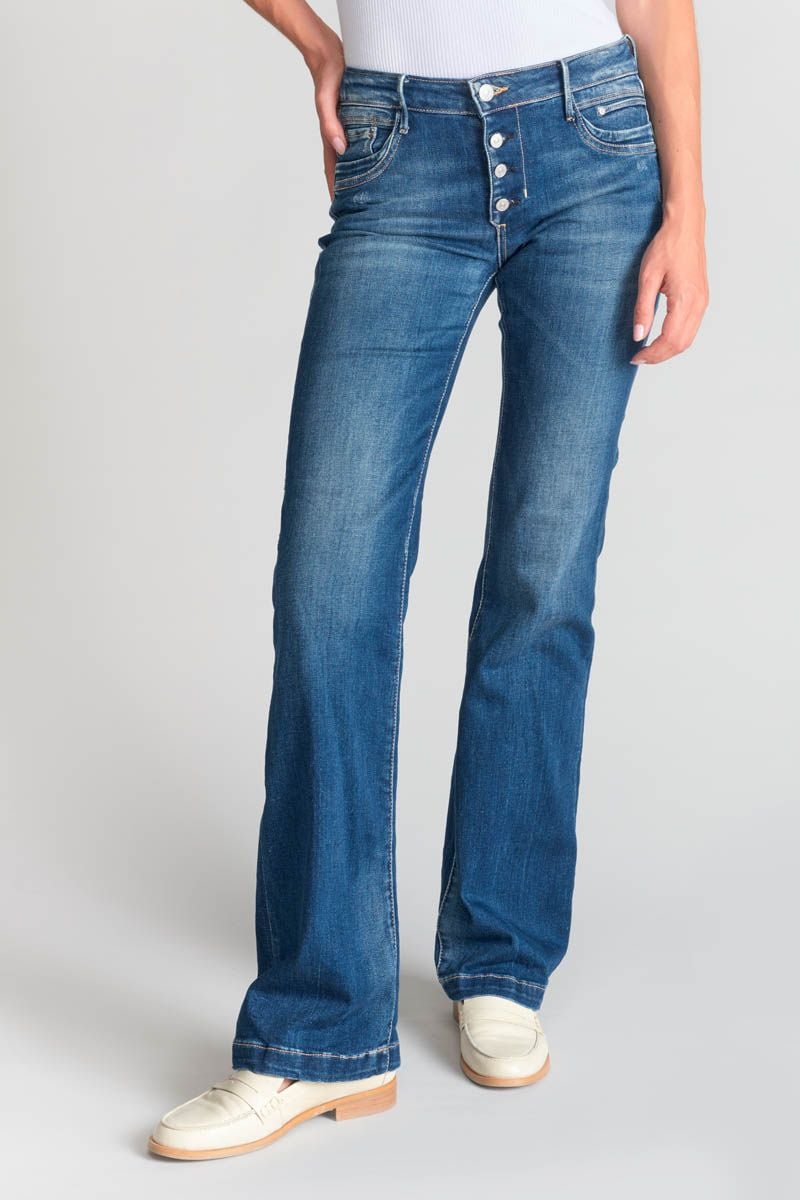 le temps des cerises Jeans flare Baho bleu N°3