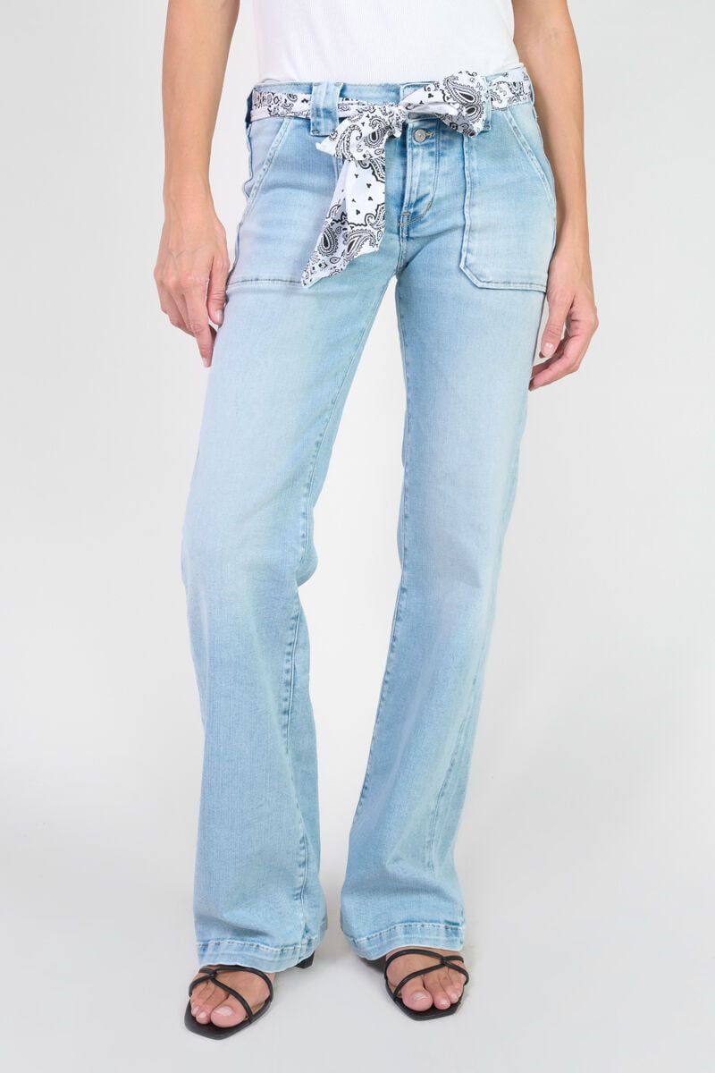 le temps des cerises Jeans flare bleu N°5