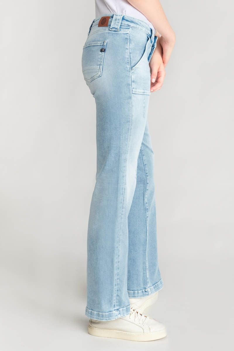 Le Temps Des Cerises Jeans Flare Destroy Bleu N°5