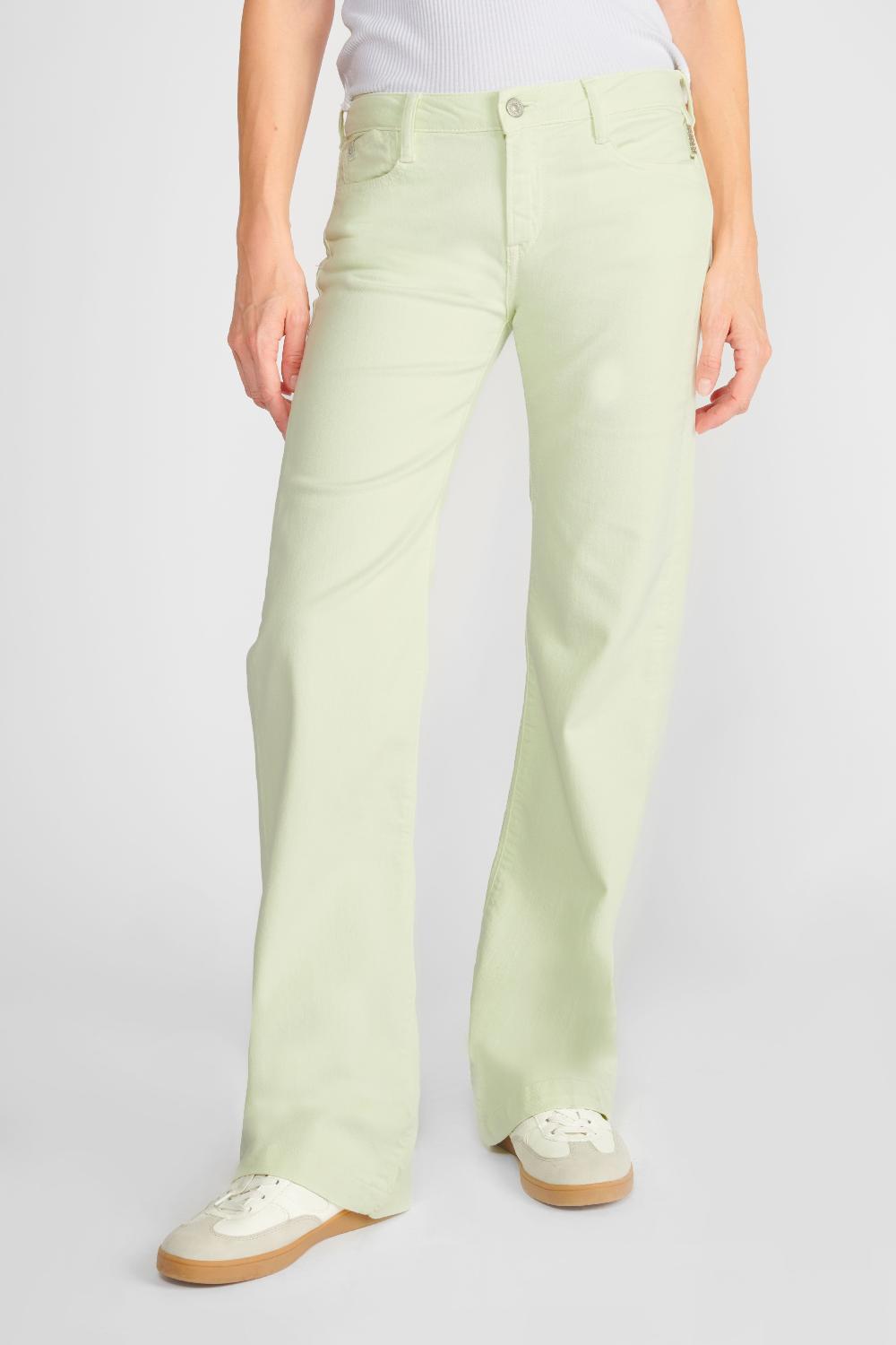 Le Temps Des Cerises Jeans Flare Maes Vert Citron