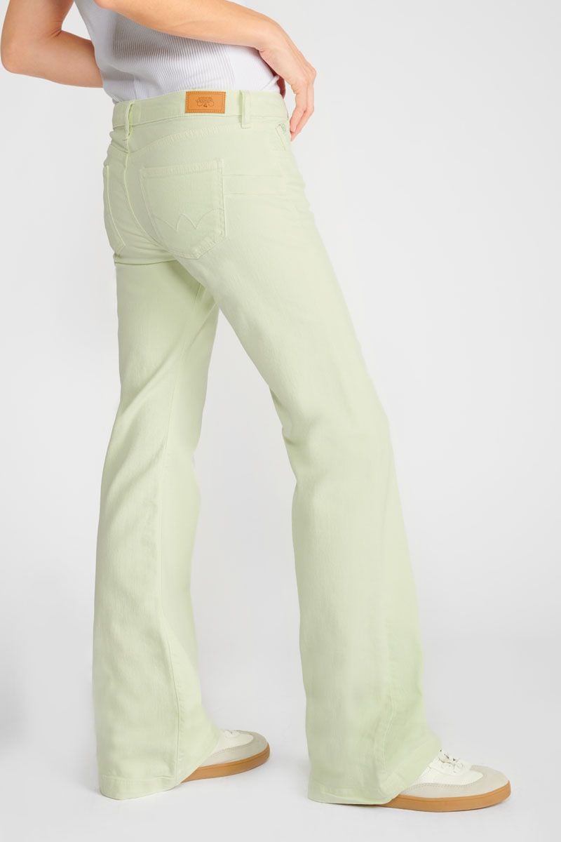 Le Temps Des Cerises Jeans Flare Maes Vert Citron