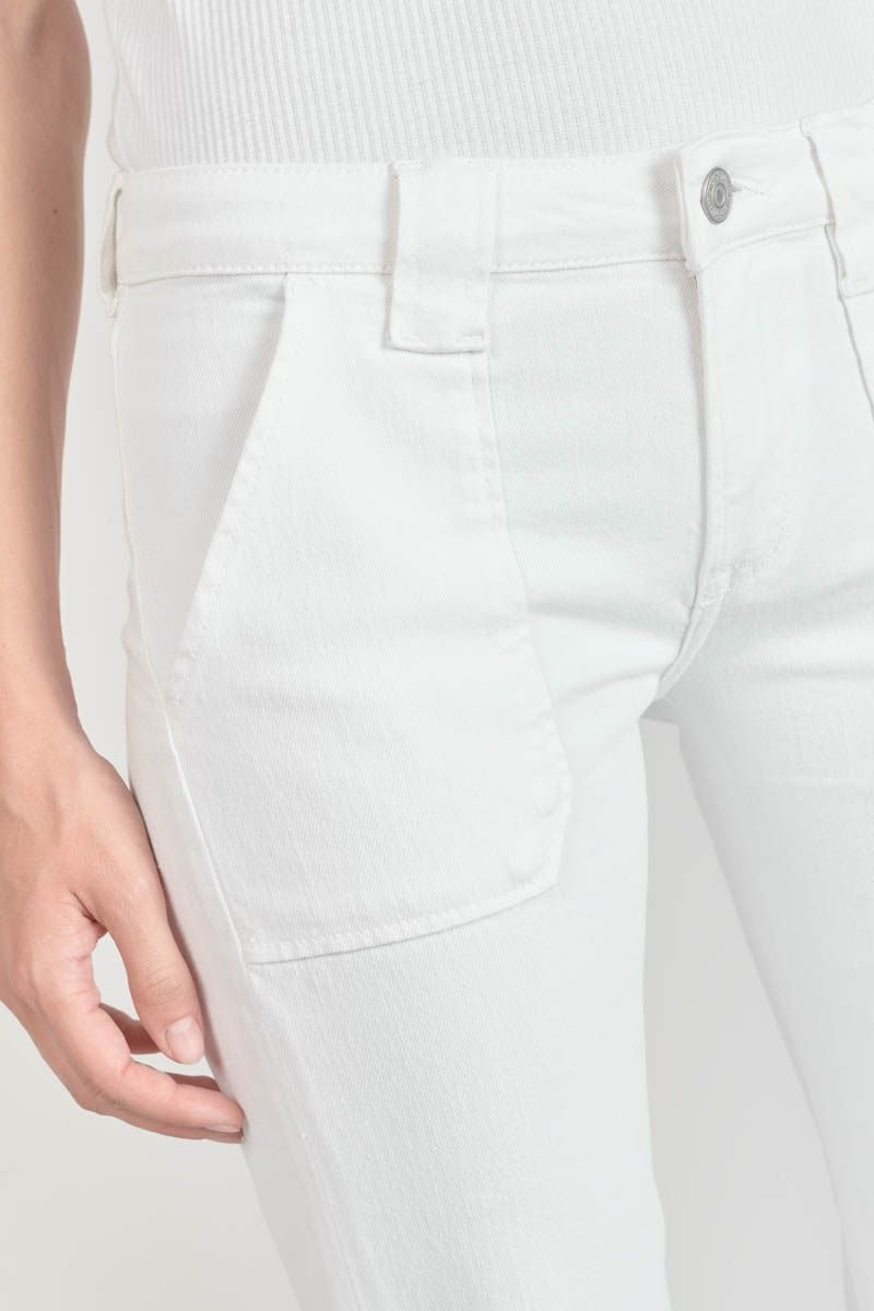 Le Temps Des Cerises Jeans Flare Sormiou Blanc