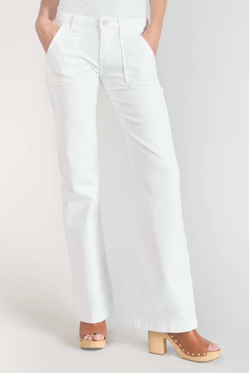 le temps des cerises Jeans flare Sormiou blanc