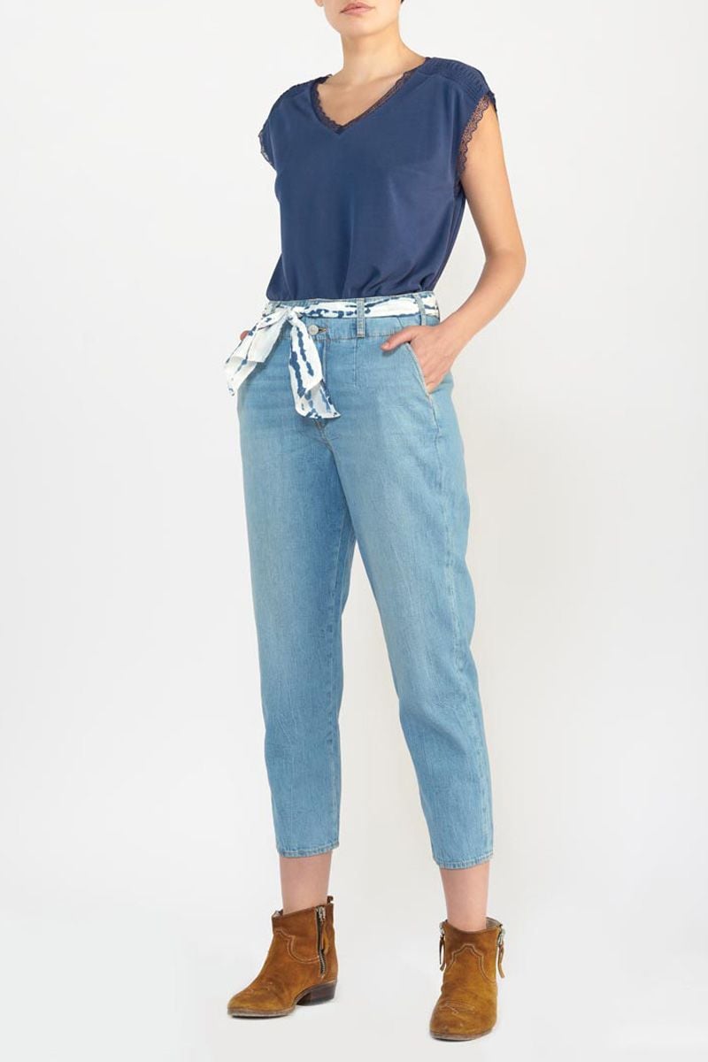 le temps des cerises Jeans loose Sunbury bleu N°4