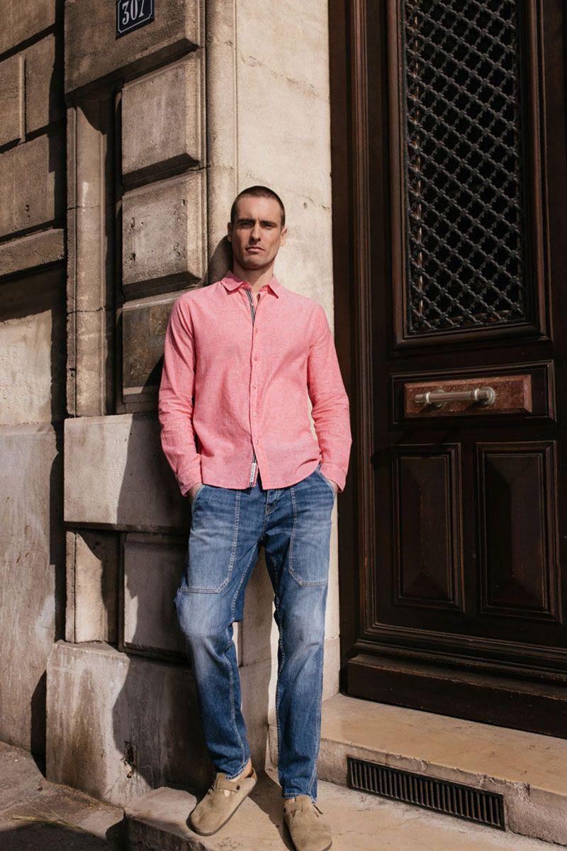 le temps des cerises Jeans loose Work bleu N°3