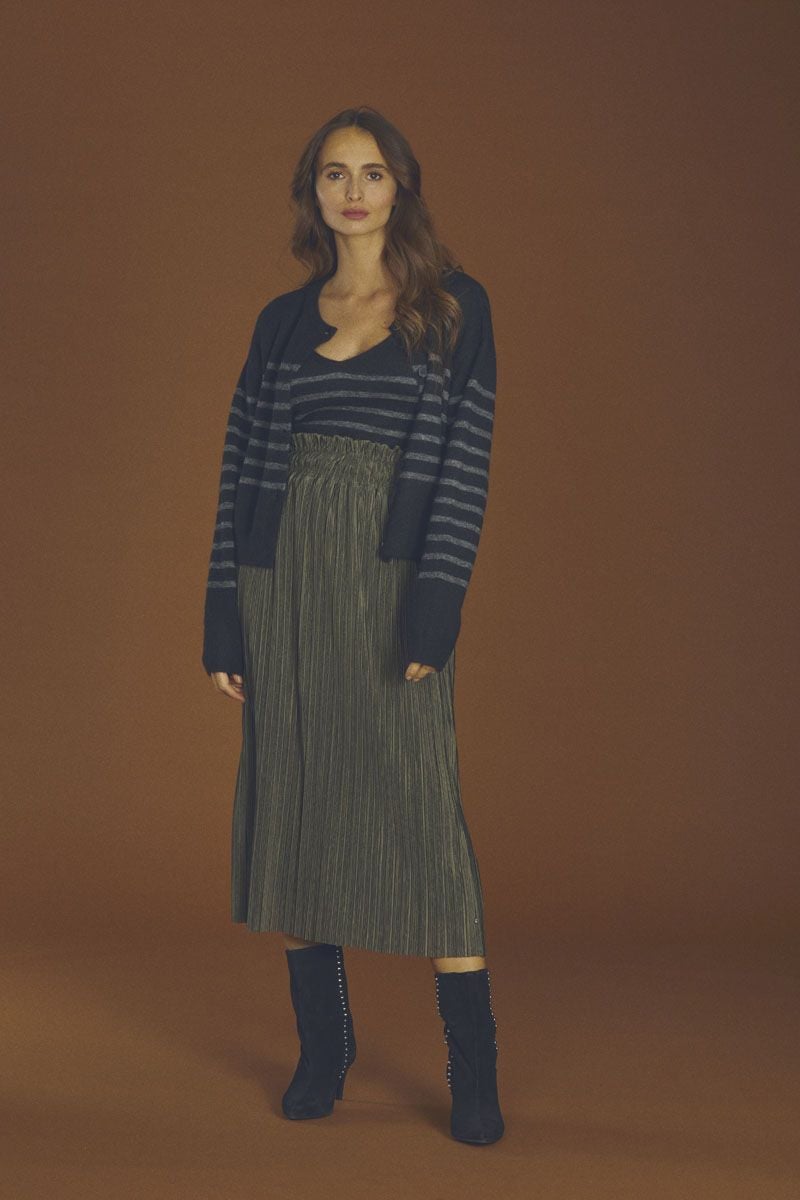 le temps des cerises Jupe longue Karoli kaki