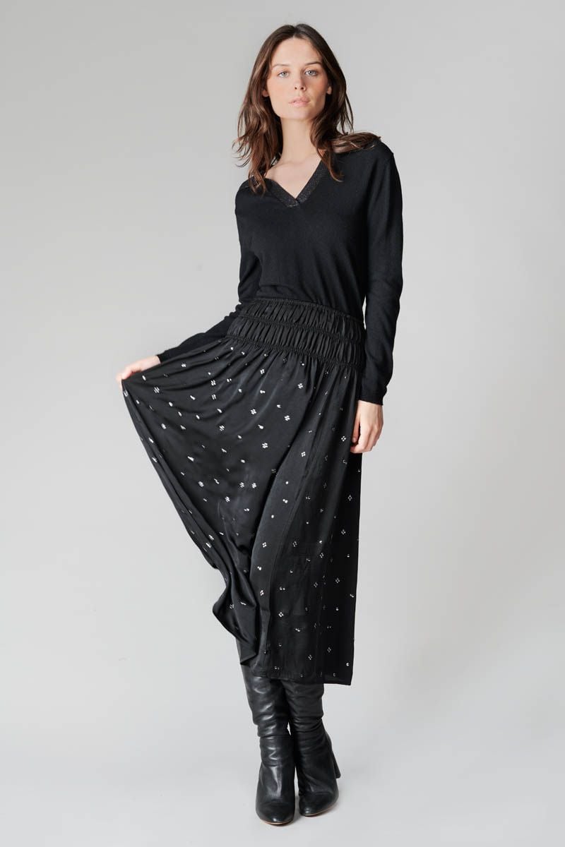 le temps des cerises Jupe longue Mag noire