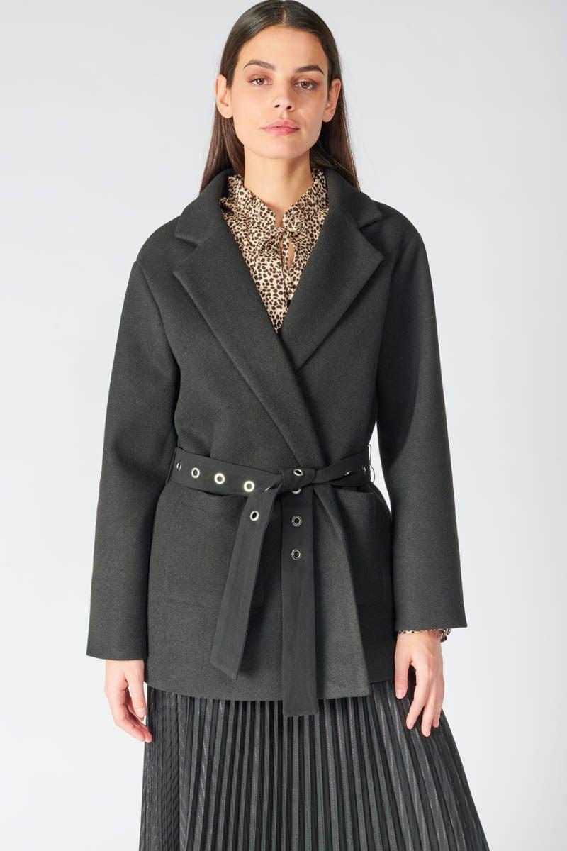Le Temps Des Cerises Manteau Charlot Noir