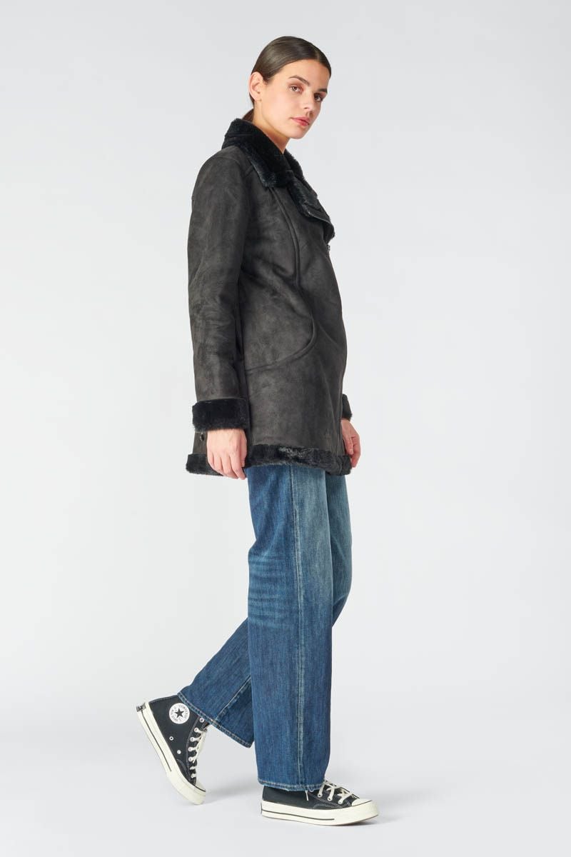 Le Temps Des Cerises Manteau Orcha Noir