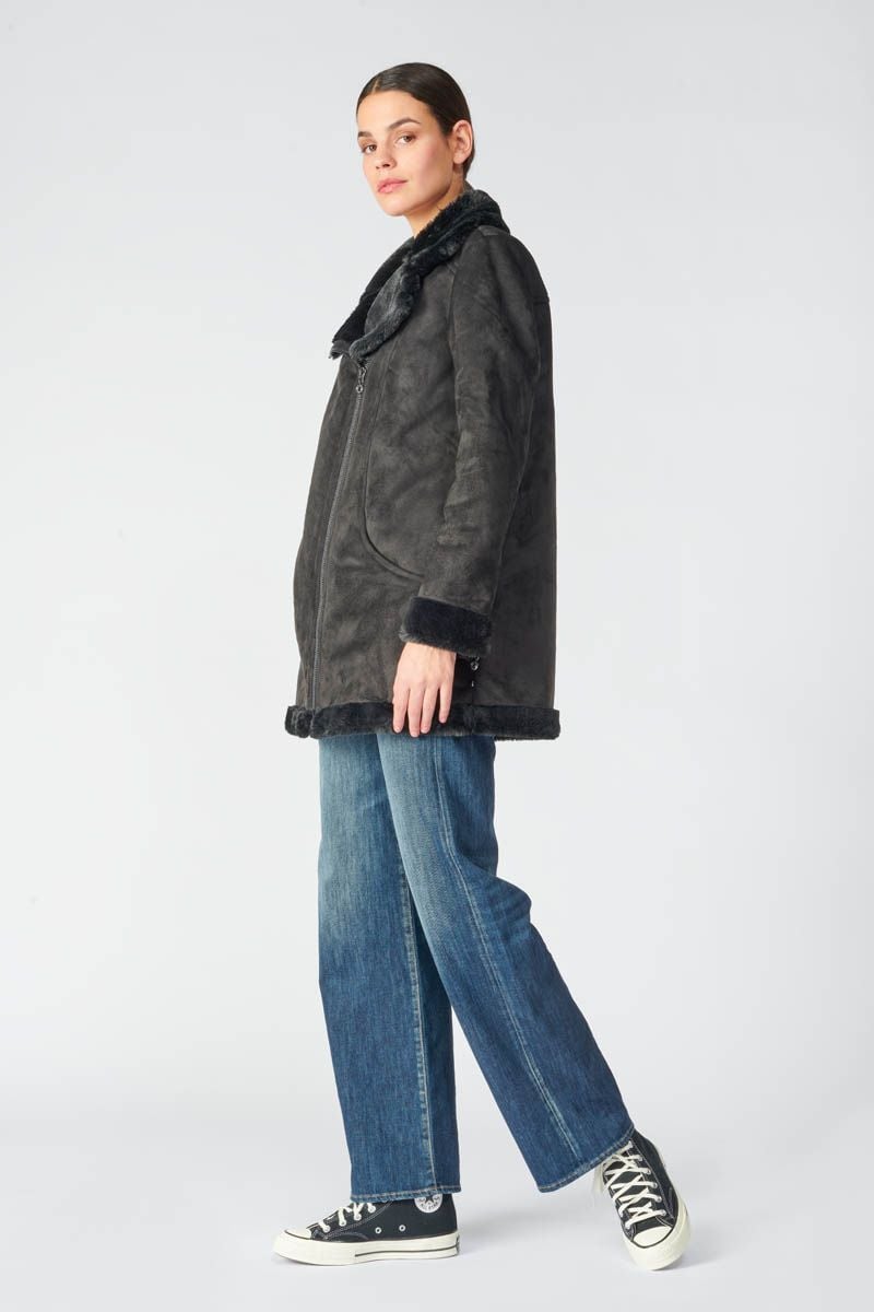 Le Temps Des Cerises Manteau Orcha Noir