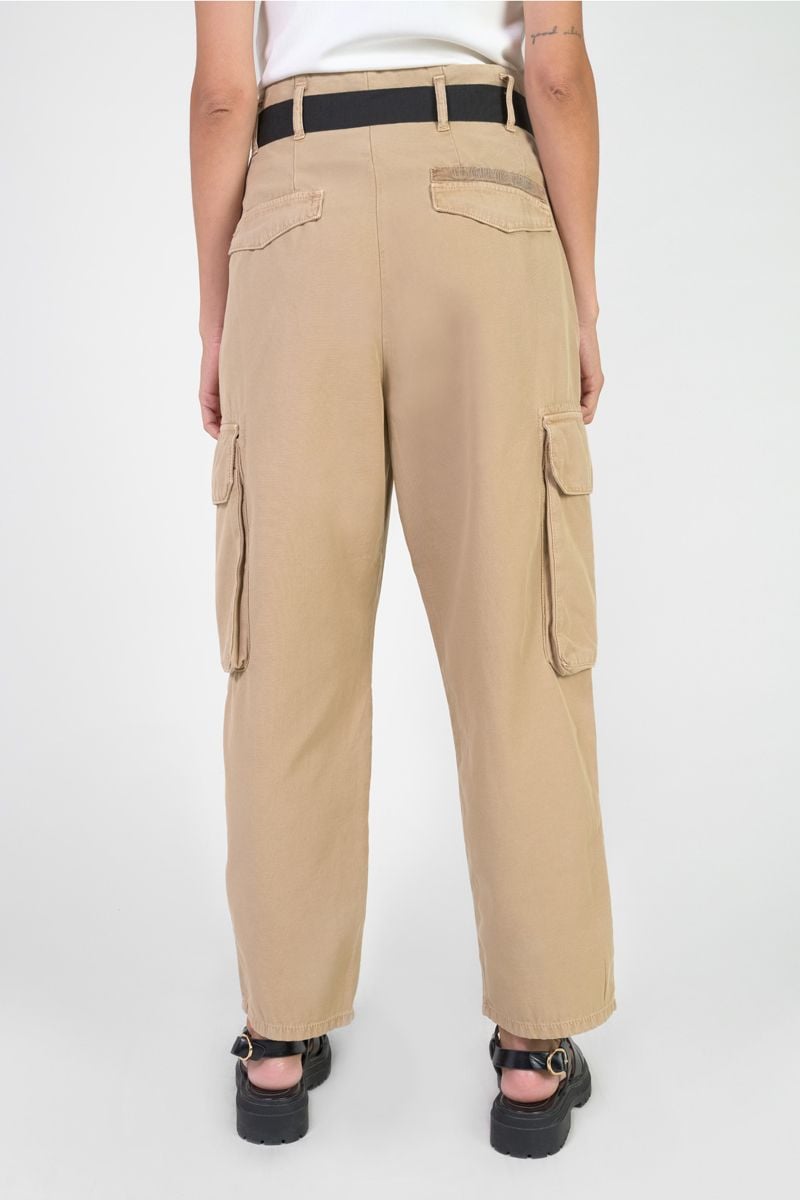 Le Temps Des Cerises Pantalon Baggy Ambroise Beige