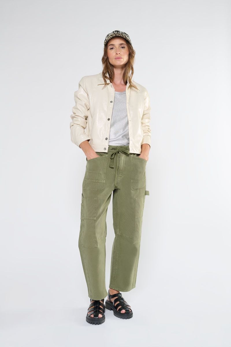 le temps des cerises Pantalon balloon Madie kaki