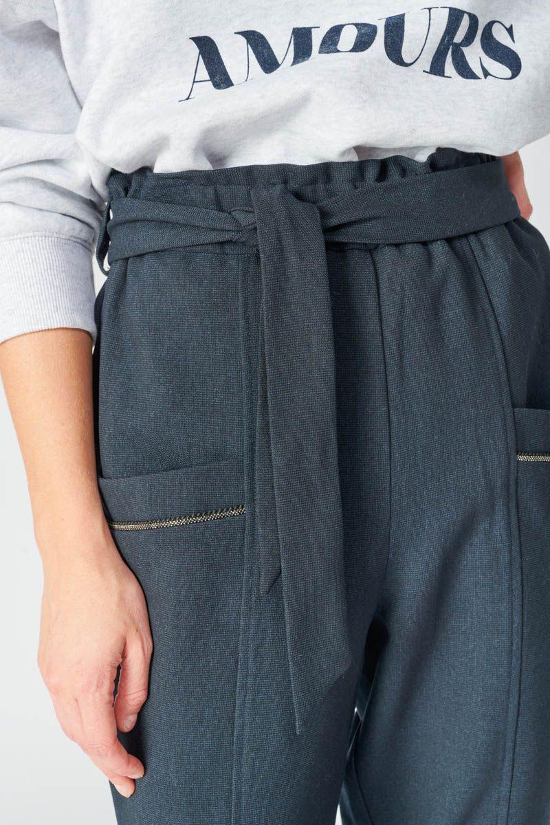 Le Temps Des Cerises Pantalon Beverly Bleu Marine
