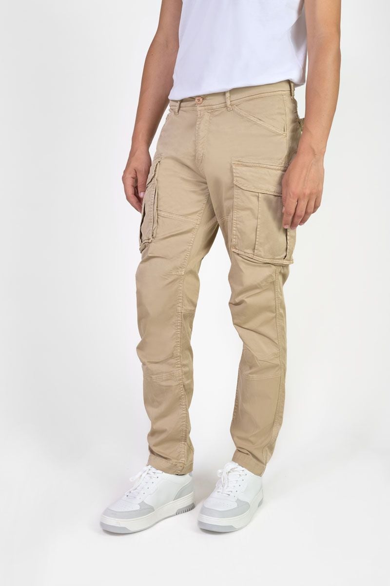 le temps des cerises Pantalon cargo Aaron beige