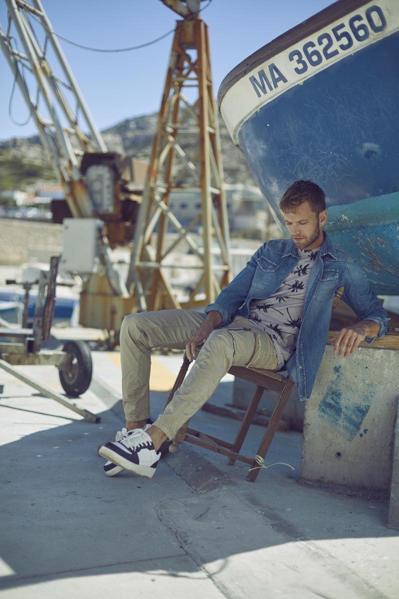 le temps des cerises Pantalon Cargo Alban beige