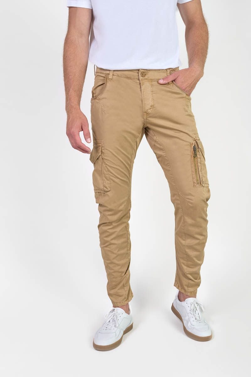 le temps des cerises Pantalon cargo Alban camel