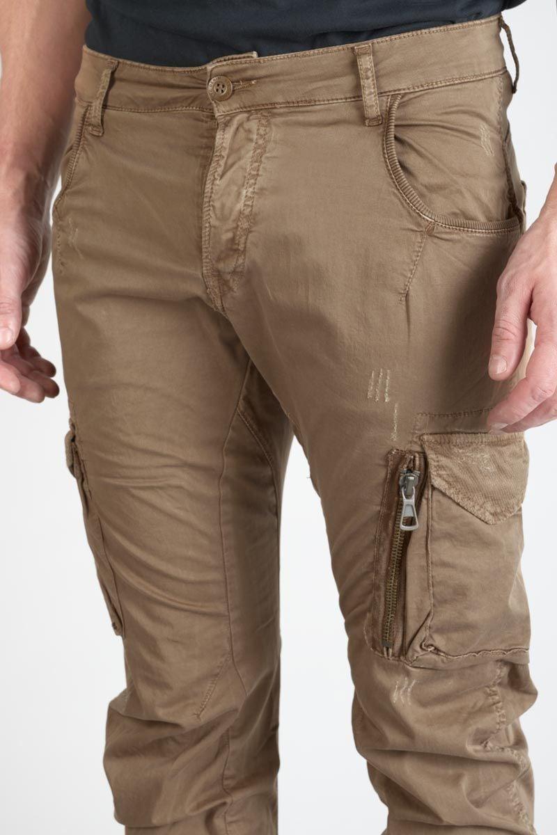 Le Temps Des Cerises Pantalon Cargo Alban Marron