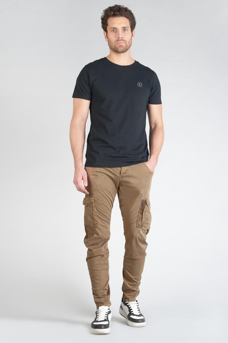 le temps des cerises Pantalon Cargo Alban marron