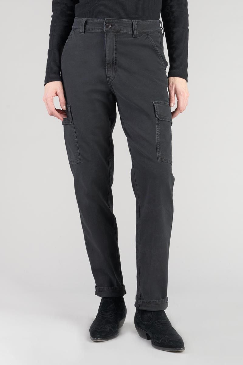 Le Temps Des Cerises Pantalon Cargo Castellas Noir