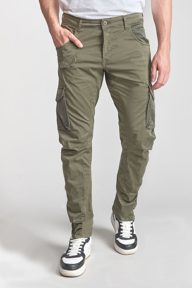 le temps des cerises Pantalon Cargo Obreck kaki