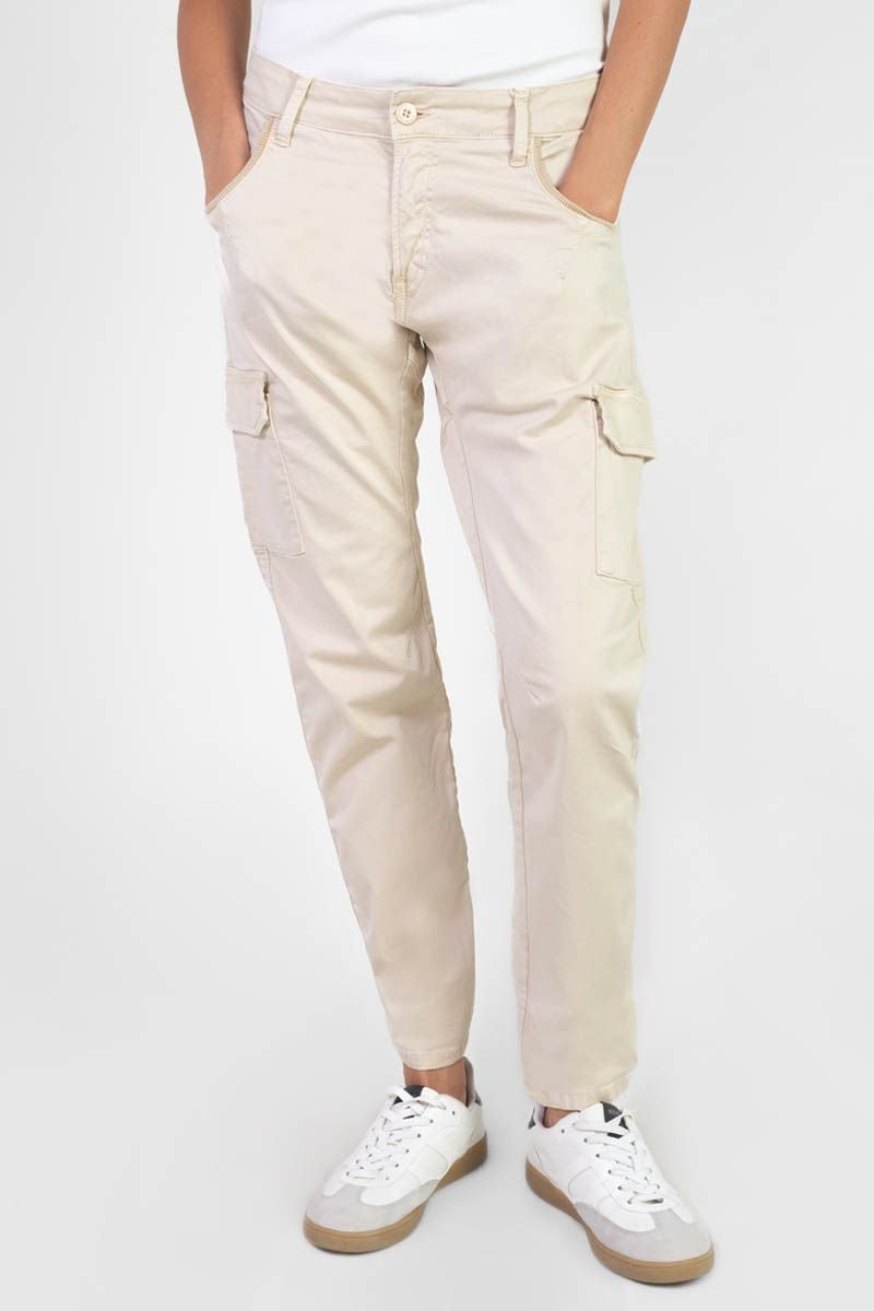 le temps des cerises Pantalon cargo Rivera beige