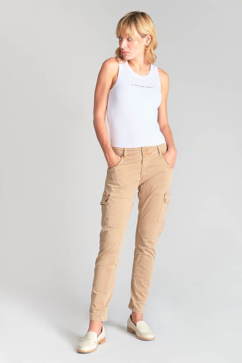 le temps des cerises Pantalon cargo Rivera camel