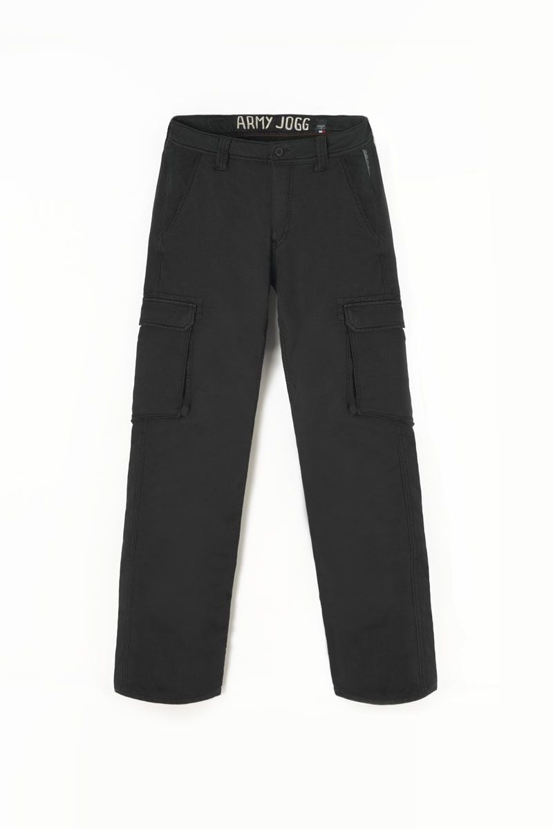 le temps des cerises Pantalon cargo Sivan noir