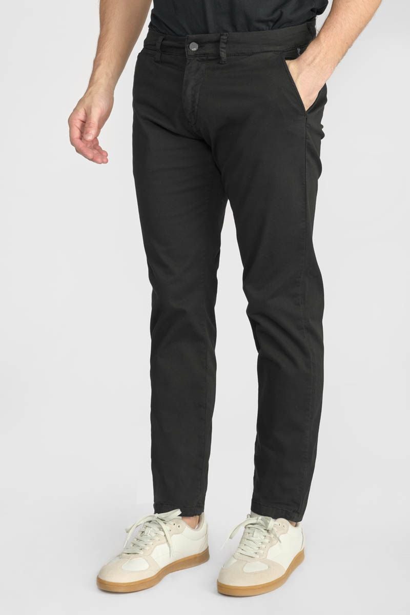le temps des cerises Pantalon chino Cesar noir