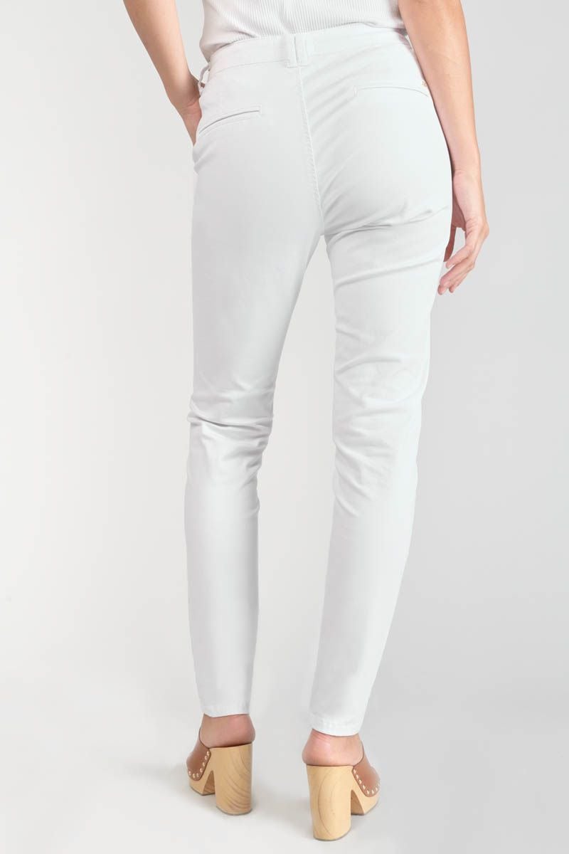 Le Temps Des Cerises Pantalon Chino Dyli3 Blanc