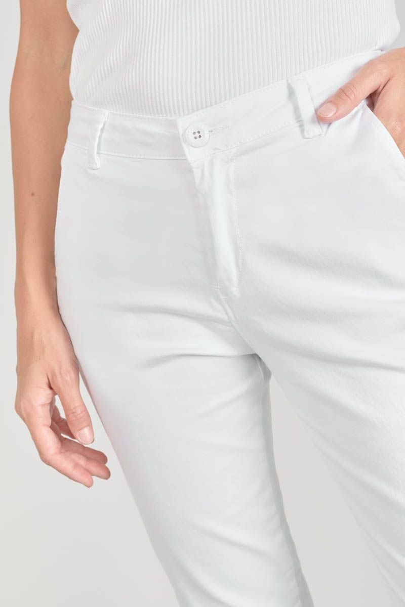 Le Temps Des Cerises Pantalon Chino Dyli3 Blanc