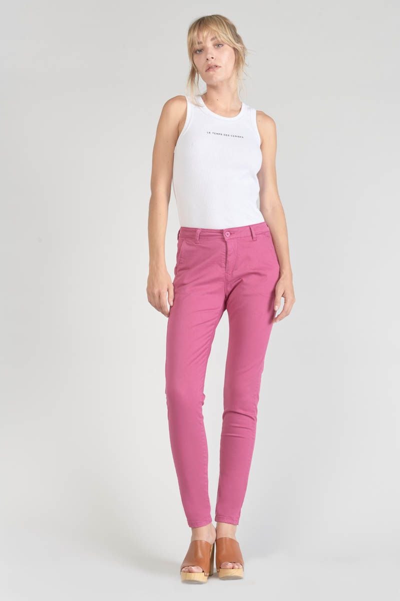 Le Temps Des Cerises Pantalon Chino Dyli3 Fuchsia