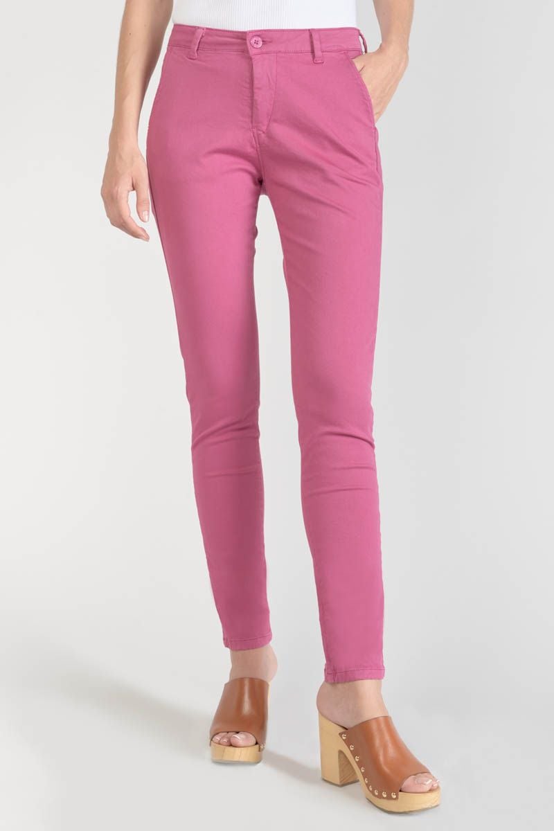 le temps des cerises Pantalon chino Dyli3 fuchsia